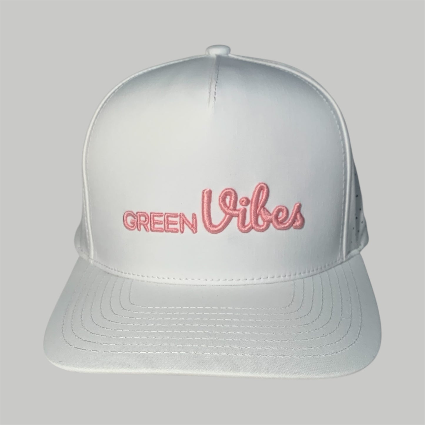 Green Vibes Classic Cap (White and Pink)