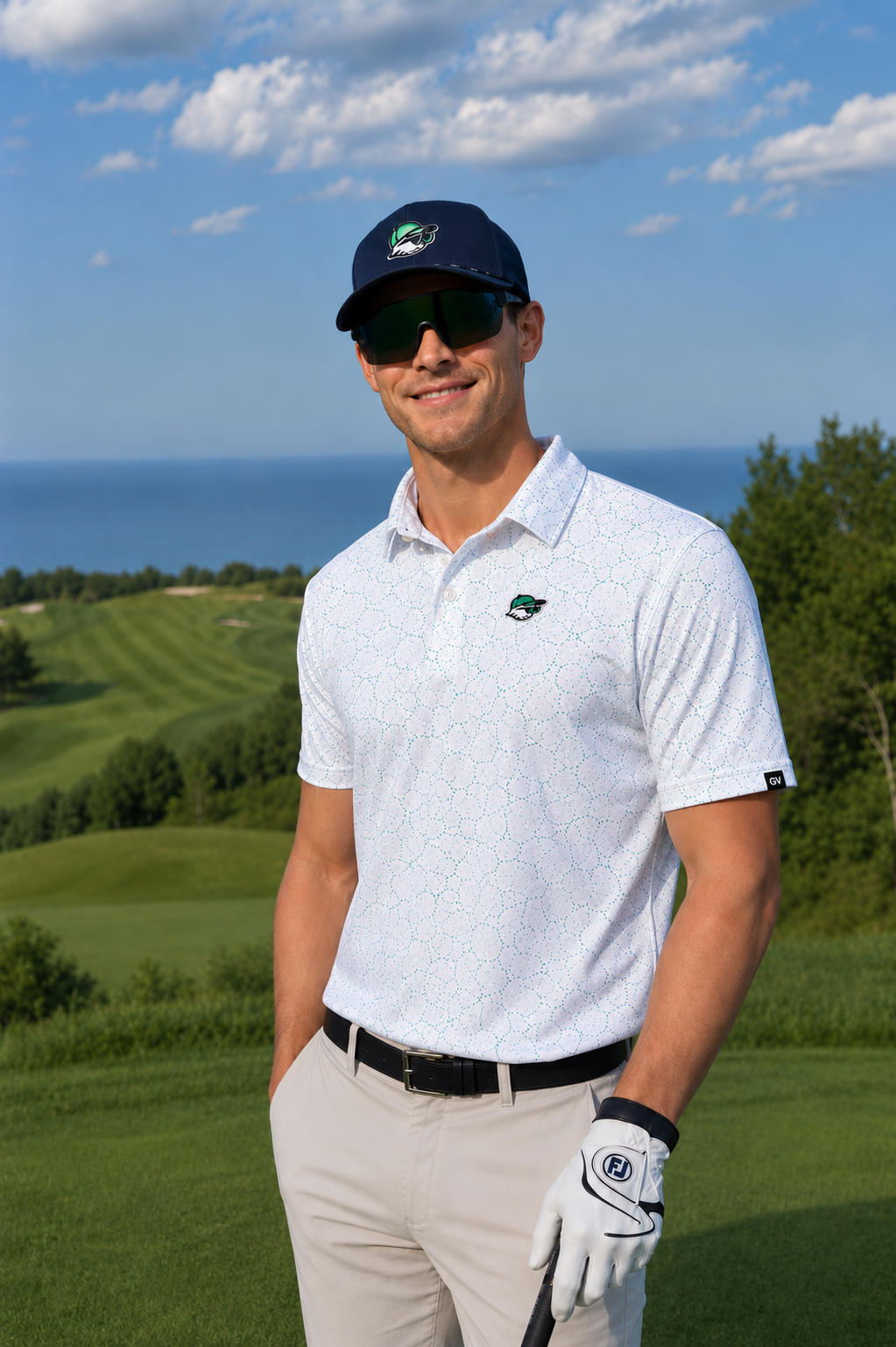 Mint Spotted Polo